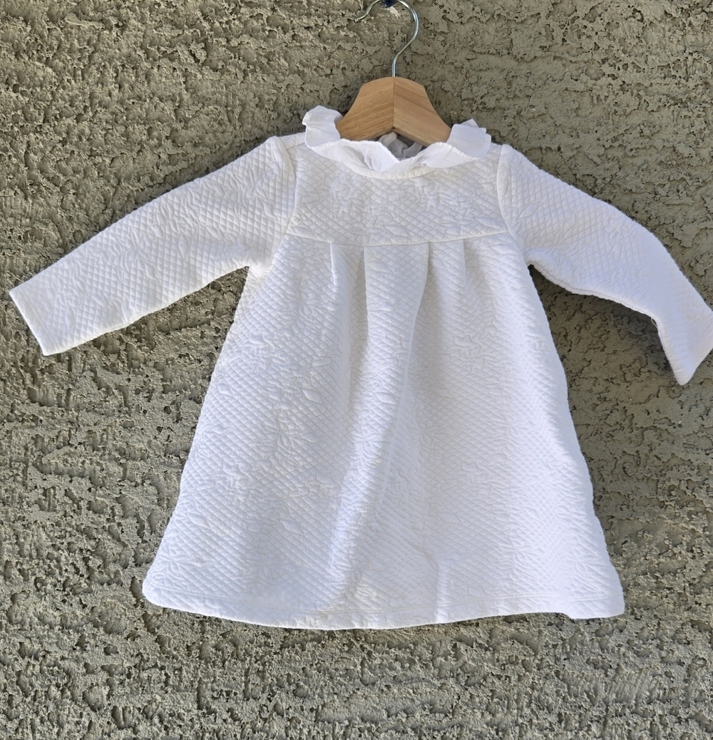 Janie And Jack Quilted White Dress